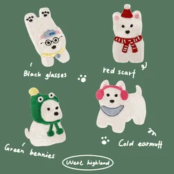 AHYONNIEX Cute Dog Patches for Kids Clothes DIY Cute Fabric Stickers Student Favorite Embroideried Iron On Patches