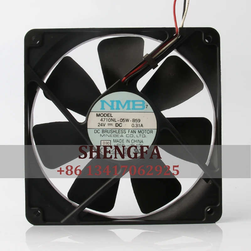 

NMB 4710NL-05W-B59 Case Fan 24V 0.31A 120*120*25MM Inverter Silent Cooling Fan