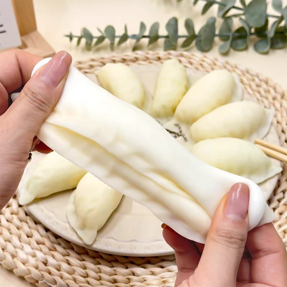 Simulation Food Dumplings Keychain Stress Relief Backpack Pendant Food Decoration DIY Decompress Pendant DIY Accessories