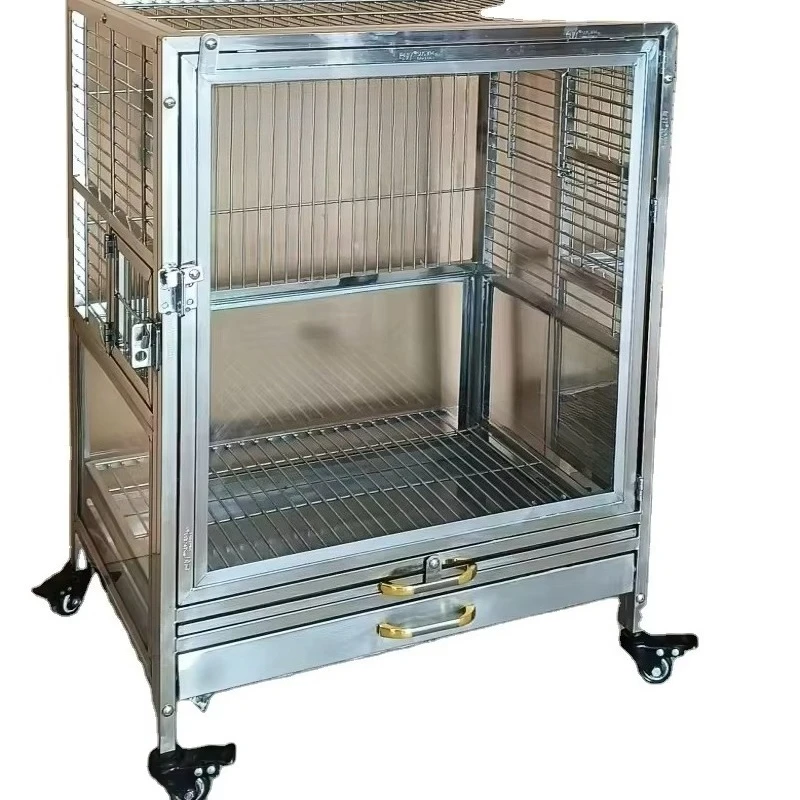 Stainless steel bird cage 304 luxury living room feather protection powder large cage