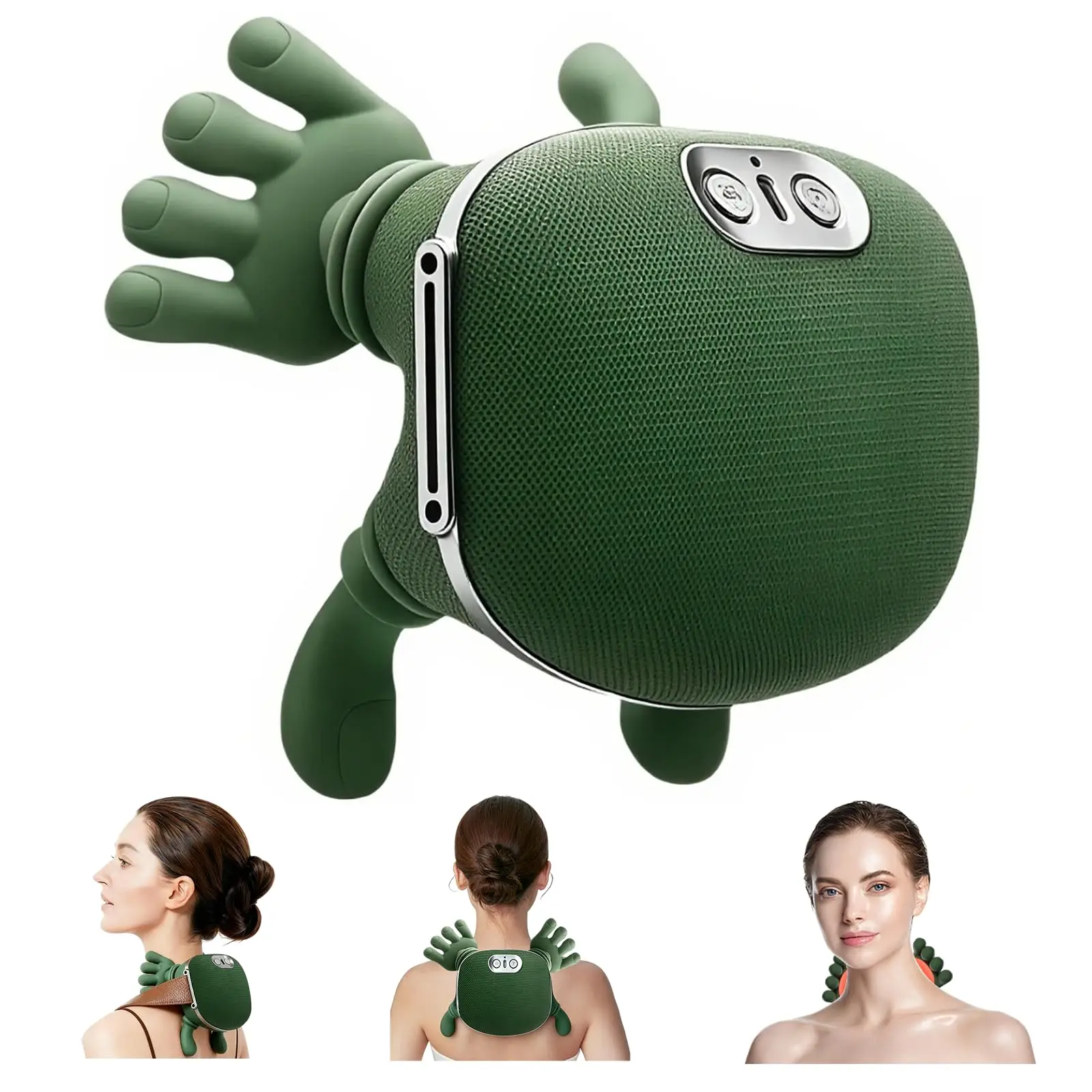 Shoulder and Neck Massager Bionic Heated Massager Neck Massager with Fingers 4D Kneading Massage Simulates a Real Palm Massage