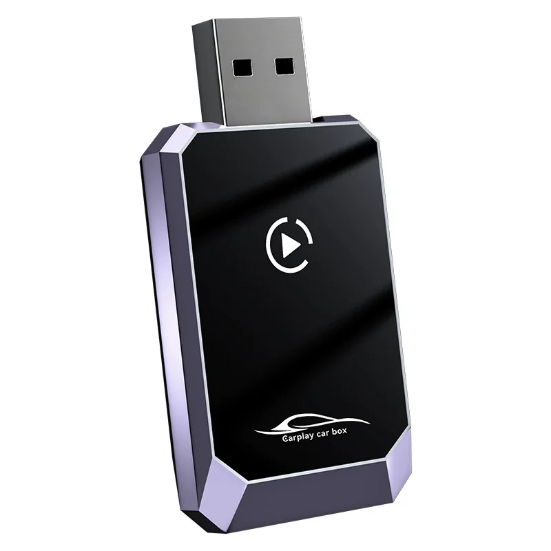 ワイヤレスCarPlayカーコネクティビティボックス スマートワイヤレスCarPlayボックス 2in1 プラグアンドプレイ 自動接続 Bluetooth 5.0 便利