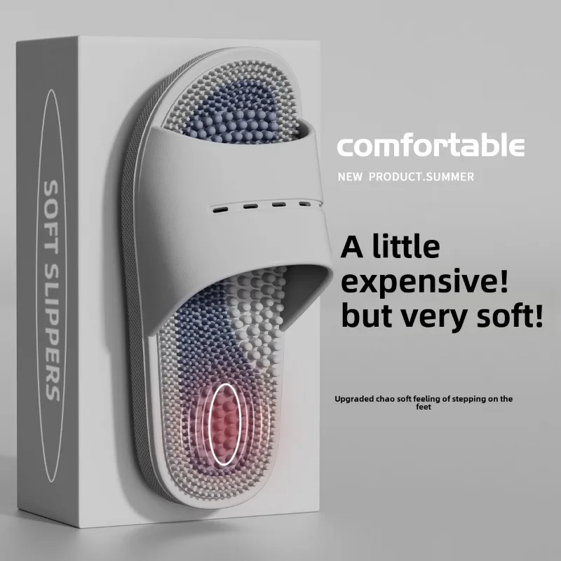 Massage Slippers Men's Summer Indoor Home Bathroom Bath Sole Acupoints Foot Therapy Non-slip Sandals Men's Men Slippers  Shoes image 5