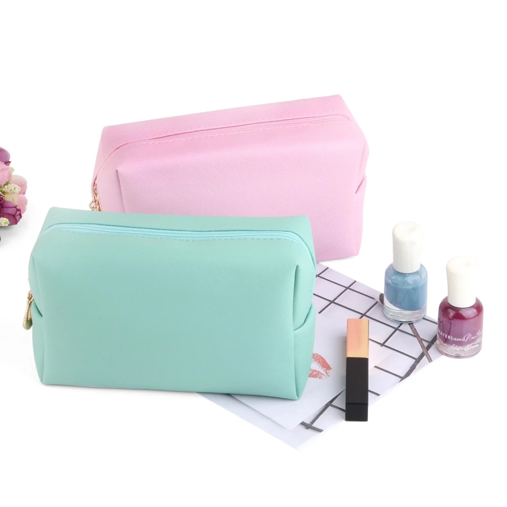 Simple Waterproof Travel Toiletry Cosmetic Makeup Bag Multiple Colors Case Portable Large Capacity Organizer Pouches for Women