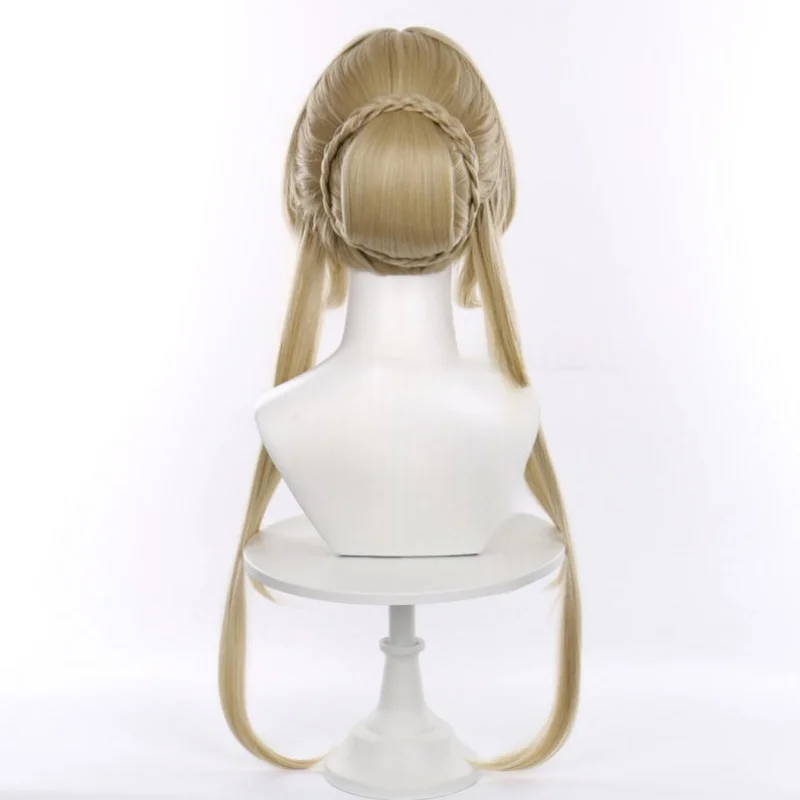 Peruka Genshin Impact Marionette Sandrone Cosplay Długa Brązowa Peruka Syntetyczna Odporna na Ciepło na Halloween Karnawał Imprezę Kostiumową