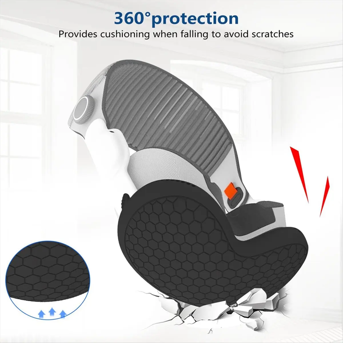 

AABFK для Apple Vision Pro, силиконовая маска для глаз, комплект для консоли Vision Pro, пылезащитный чехол для VR, черный