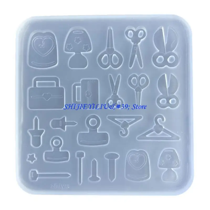 E21F Playing Card Decor Resin Epoxy Casting Mold Star Chain Mold Filler Craft DIY