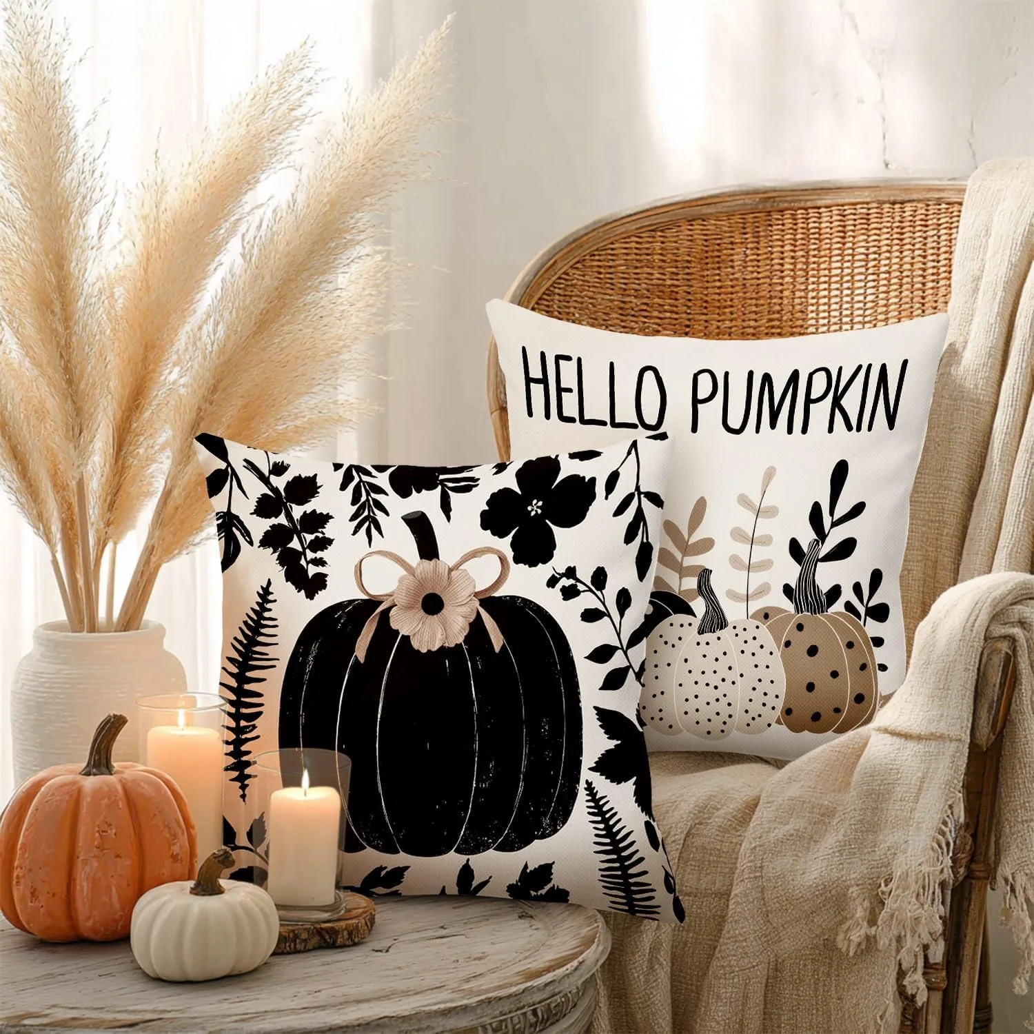 

Halloween-themed decorative pillowcases for sofa throw pillows