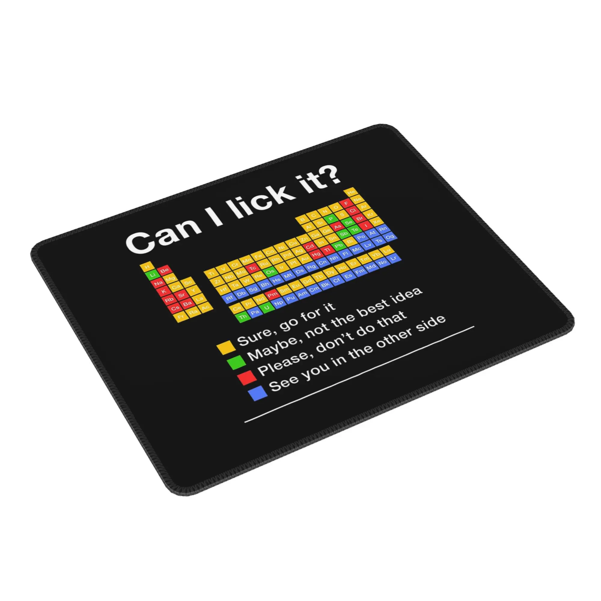 Can I Lick It Periodic Table Mouse Pad Computer Keyboard Mouse Mat Gaming PC Laptop Desk Mat Office Accessories Table Mats