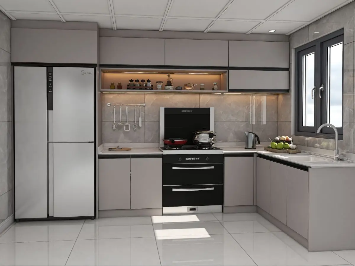 Hot Selling New Product Color Optional Durable Wood Finish Country Wood Cabinet Modern Kitchen Organization Solution