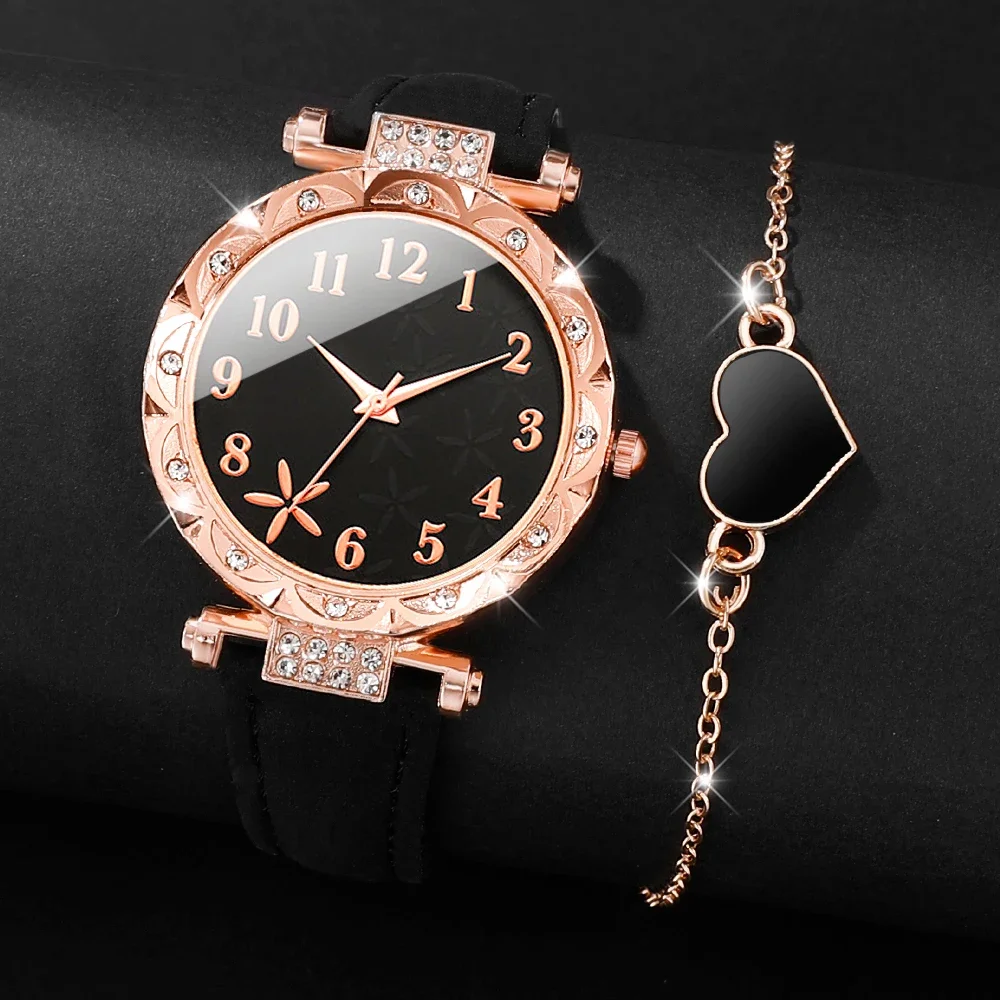 Hot Selling Ladies' Elegant and Fashionable Watch Heart Bracelet, Suitable for Daily Wear, Is the Perfect Gift for Friends