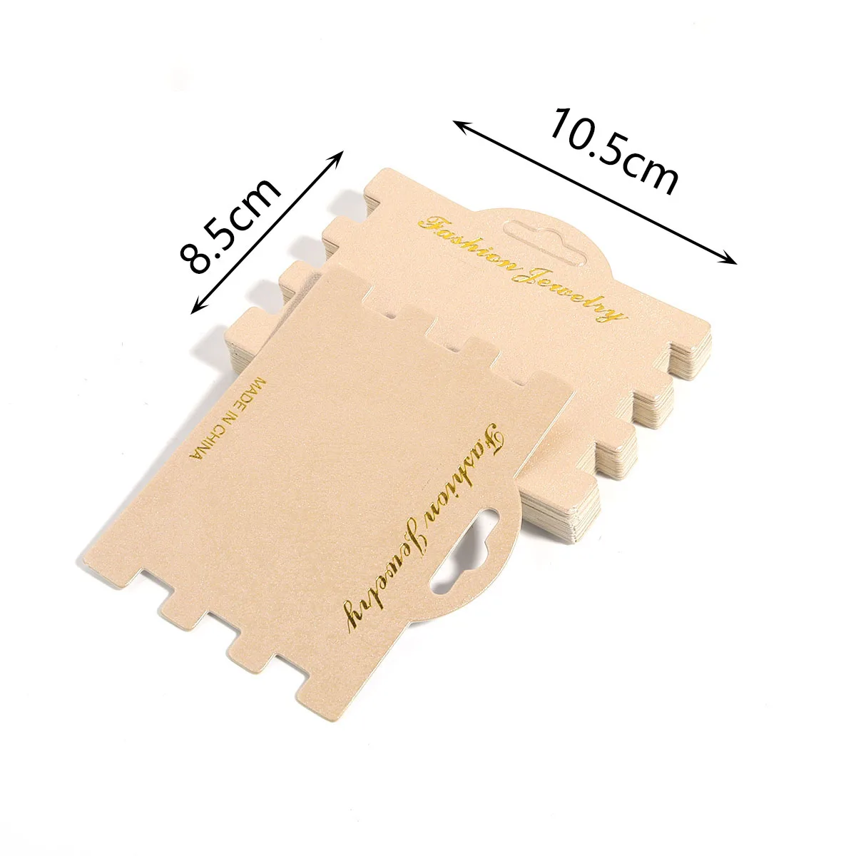 20-50pcs Multi-Size Foldable Display Cards Necklace Bracelet Kraft Paper Card for DIY Jewelry Retail Cardboard Packaging Label