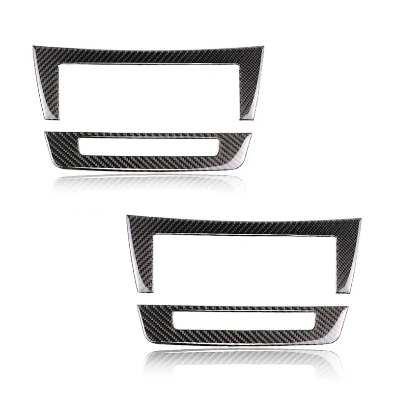 Car Real Carbon Fiber Center Console Air Condition Panel Frame Cover Trim For Mercedes Benz C Class W204 2010 2011 2012 2013