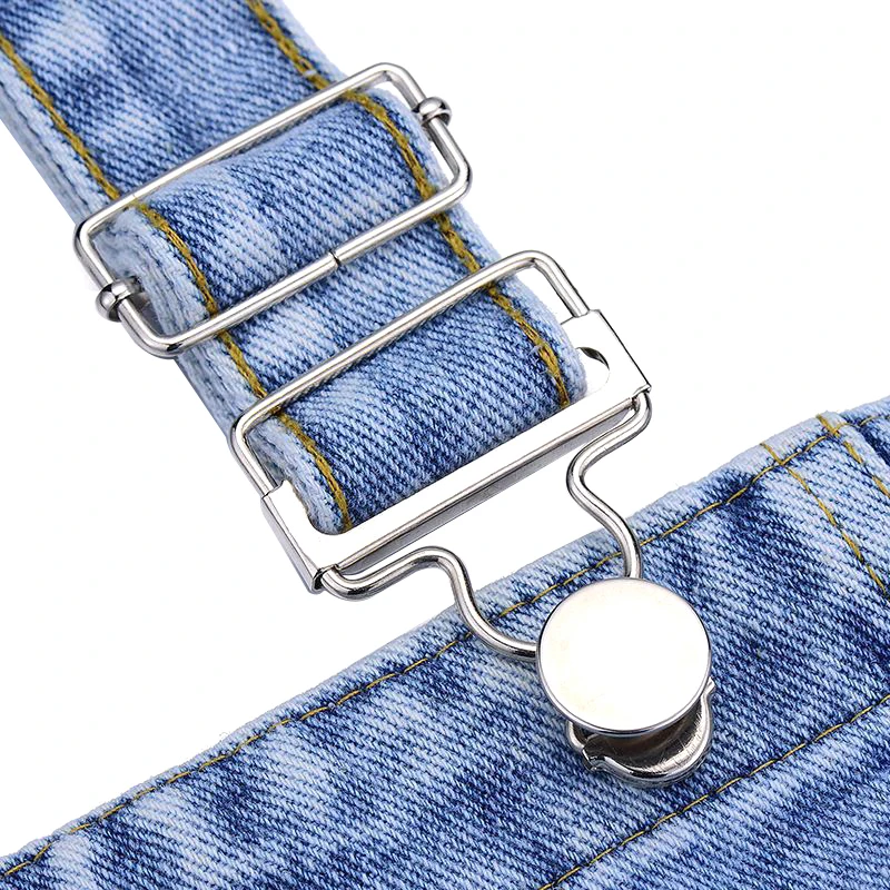 Dungaree Fasteners Clip Brace Buckles With Jeans Buttons Set For Denims Jackets Home DIY Apparel Sewing Supplies