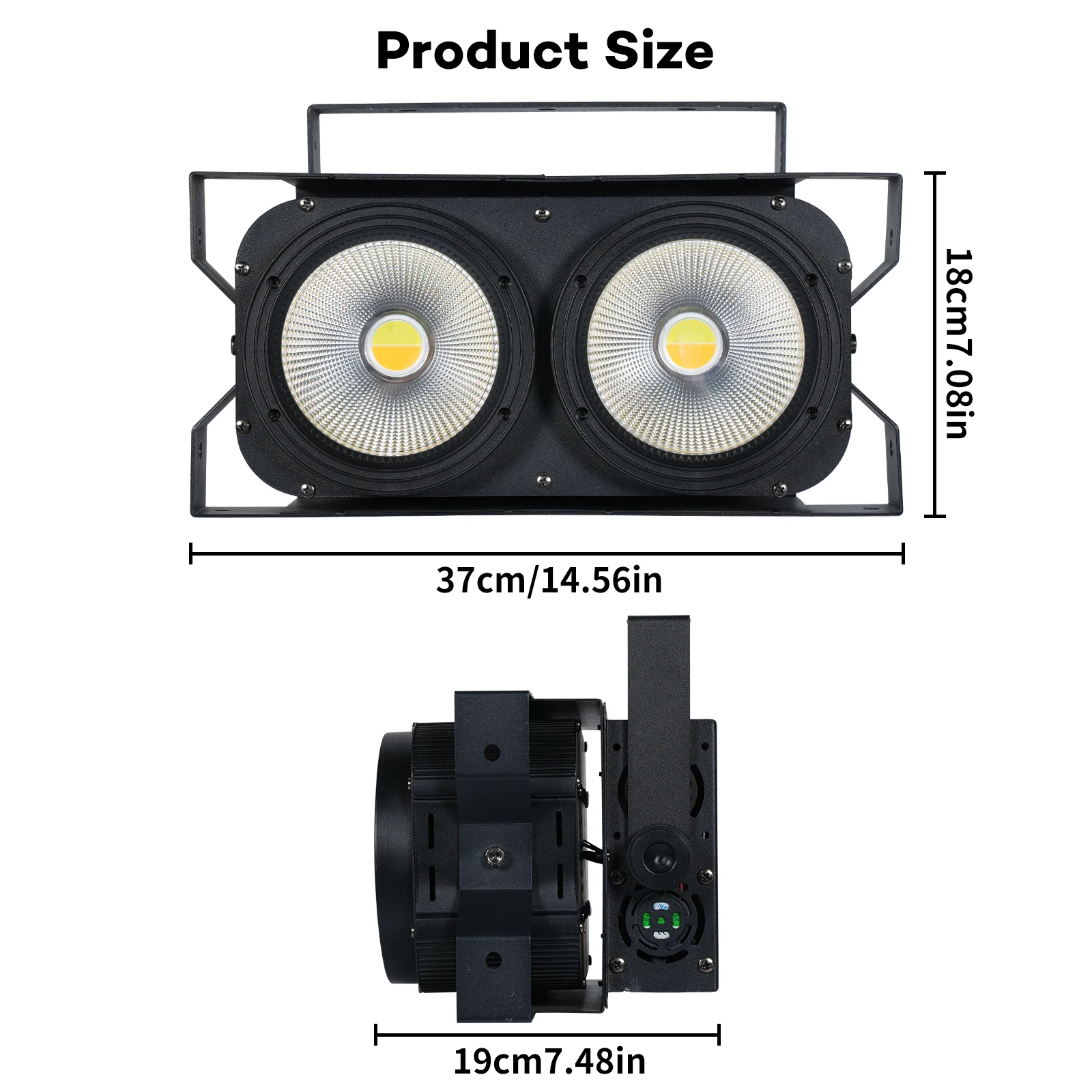 COB Stage Fill Light, Warm White LED Head, Audience Light, Outdoor, Stage Light, Cinema, Clube, Casamento, Car Show