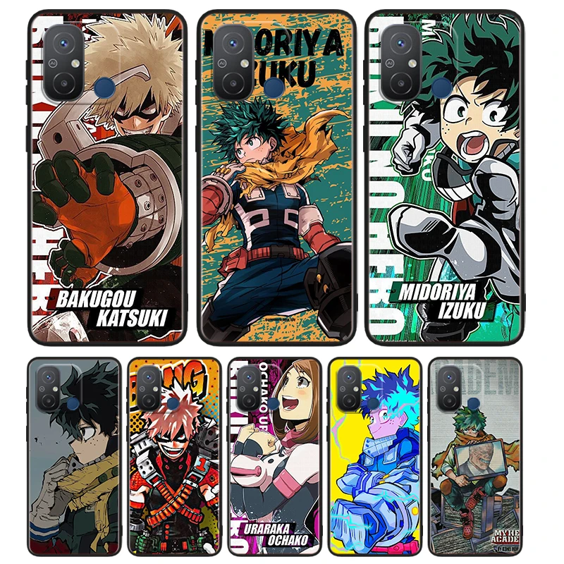 My Hero Academy Character Phone Case For Xiaomi Redmi A1 A2 4X 5 5A 6 6A 7 7A 8 8A 9A 9C 9T LITE Plus Pro Black Cover Funda Soft