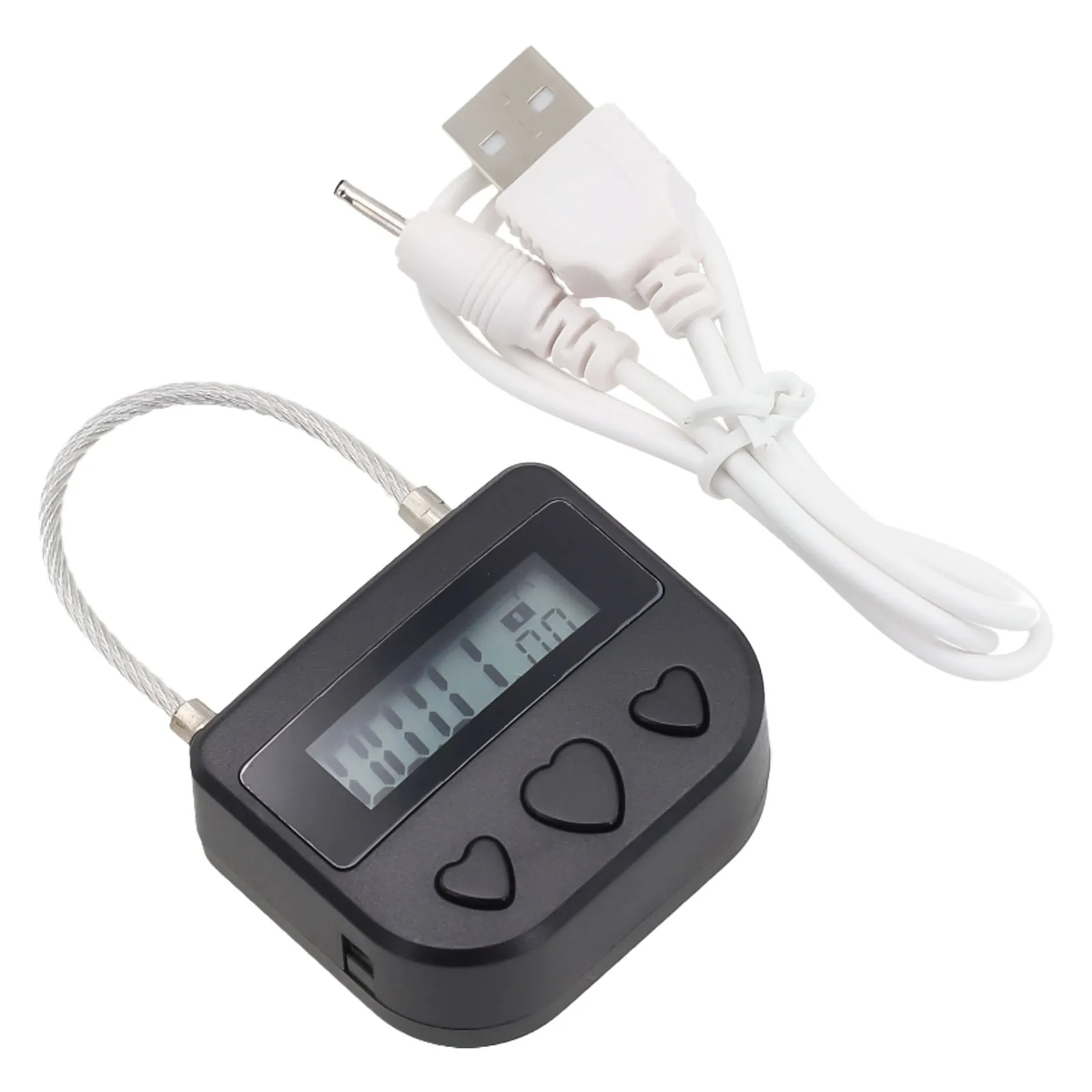 Time Lock Padlock with USB Charging Waterproof for Outdoor Use for Restraint Applications and Habit Management