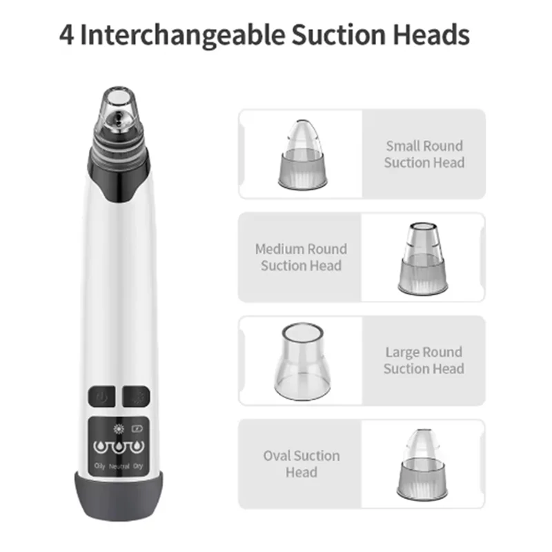 【Buyers】Hot Compress Blackhead Remover Vacuum Suction Acne Electric Nose Face Deep Cleansing Skin Care Device