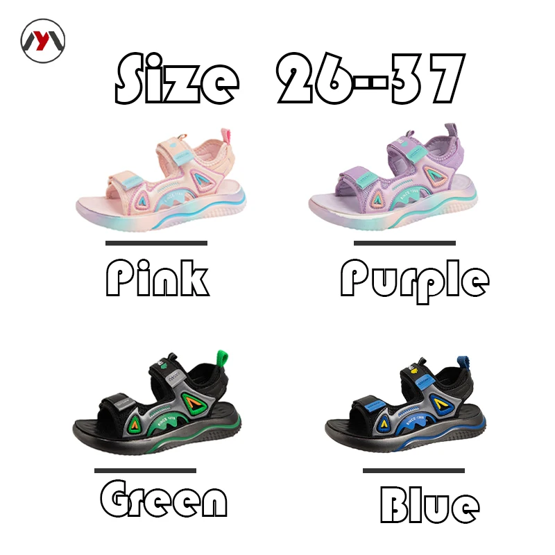 New Summer Children's Mesh Sports Casual Sandals Boys Soft Bottom Non Slip Breathable Beach Sandals