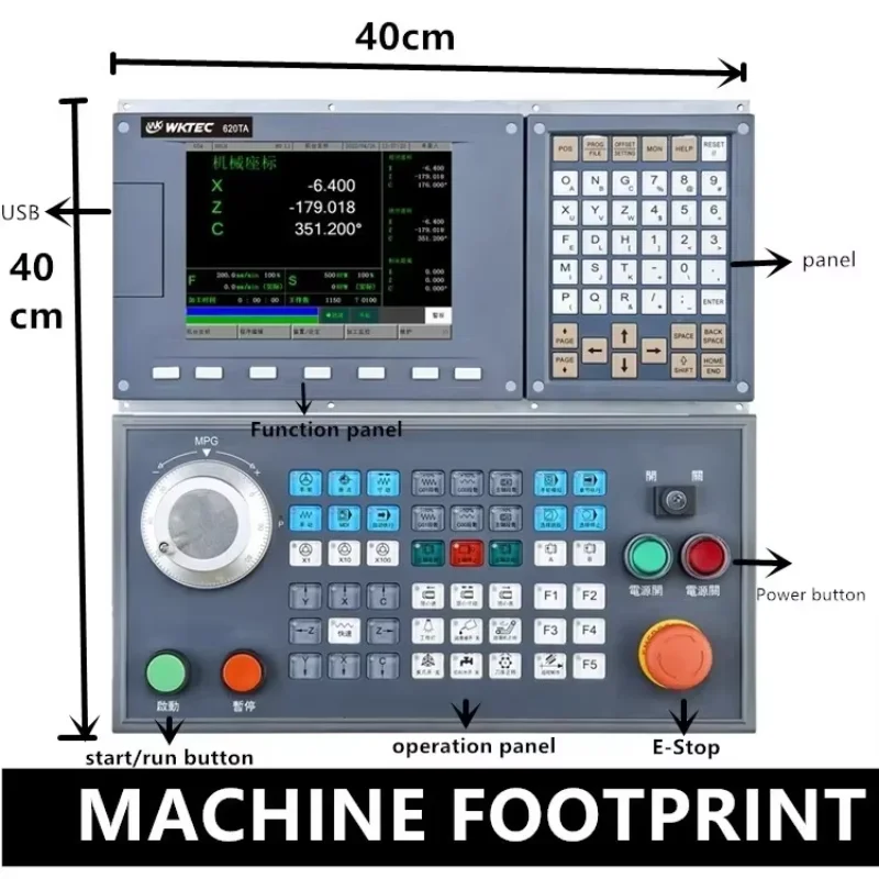 Professional 5 Axis Cnc Controller For desktop cnc lathe Support Plc Atc Similar Siemens Cnc Control System