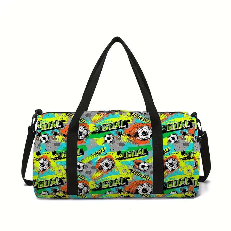 ジャンプサッカー大容量荷物バッグ少年少女のための最高のギフト 3D 漫画旅行ダッフルハンドバッグ子供のための