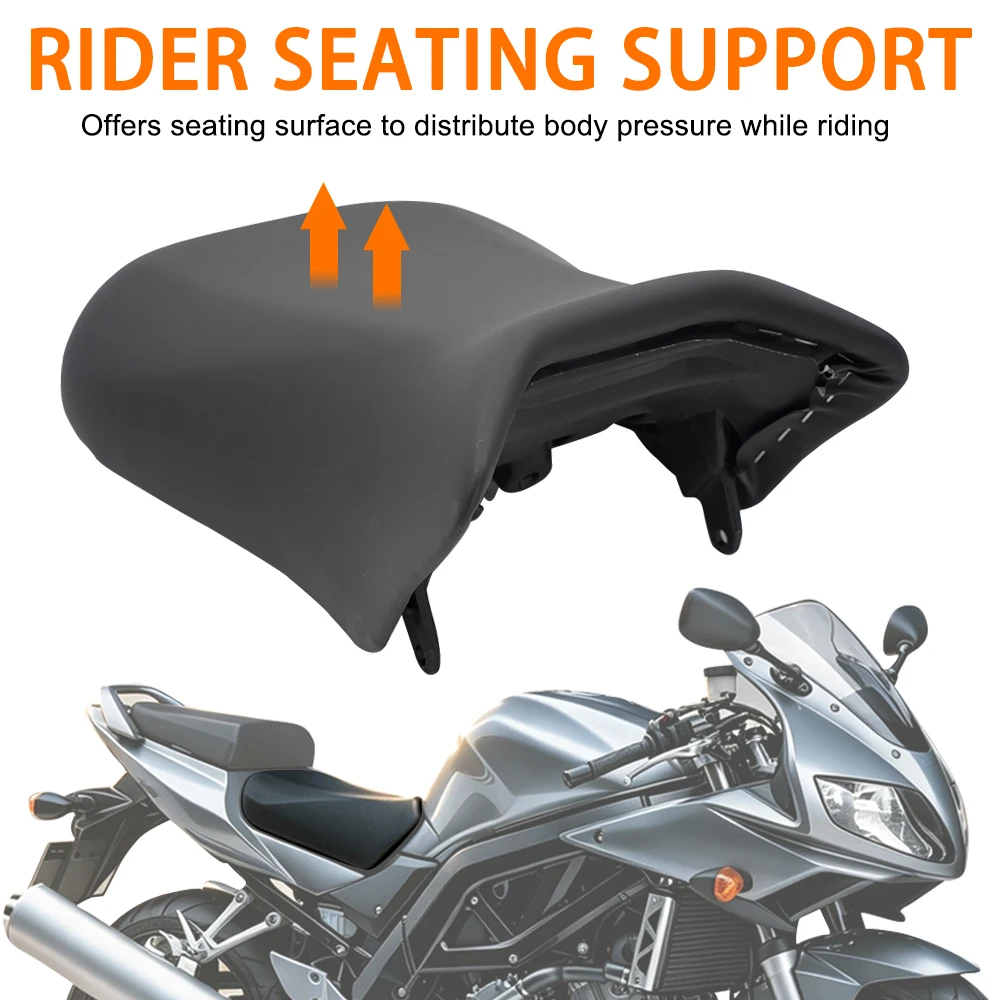 Motorcycle Rider Seat PU Leather Parts Front Driver Seat Cushion Black For Suzuki SV1000 SV1000N SV1000S SV 1000 N S 2004 - 2007