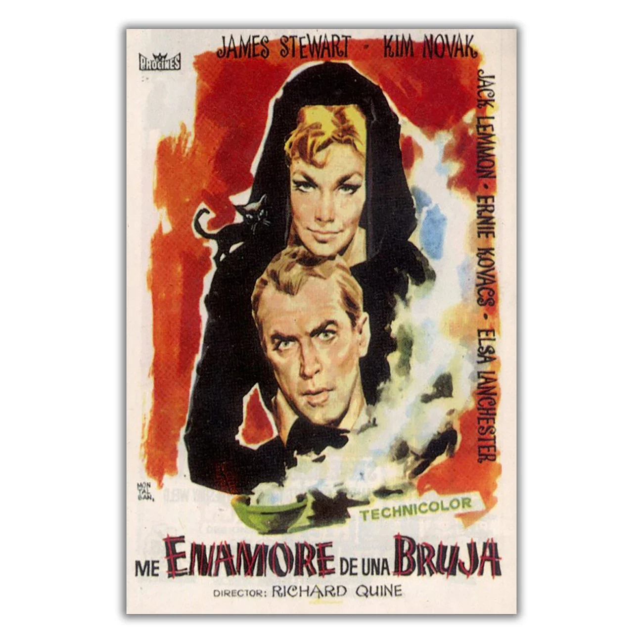 WM3248 Bell Book and Candle (2) Classic Movie HD Silk Fabric Poster Art Decor Indoor Painting Gift