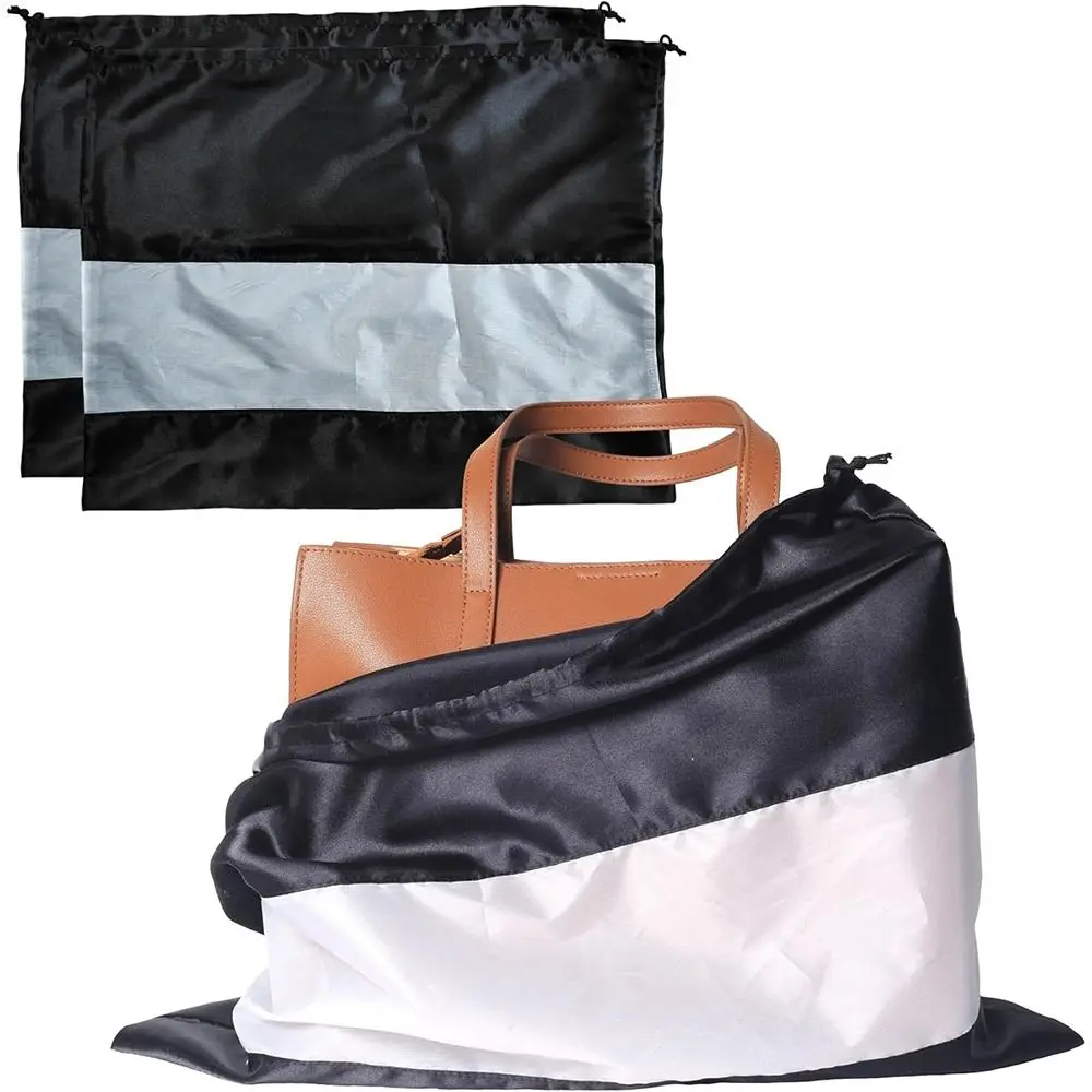 Baru dengan Kantong Debu Beludru Jendela Bening Tas Serbaguna Lembut Penutup Debu Tas Serut Tahan Debu untuk Sepatu dan Sepatu Bot