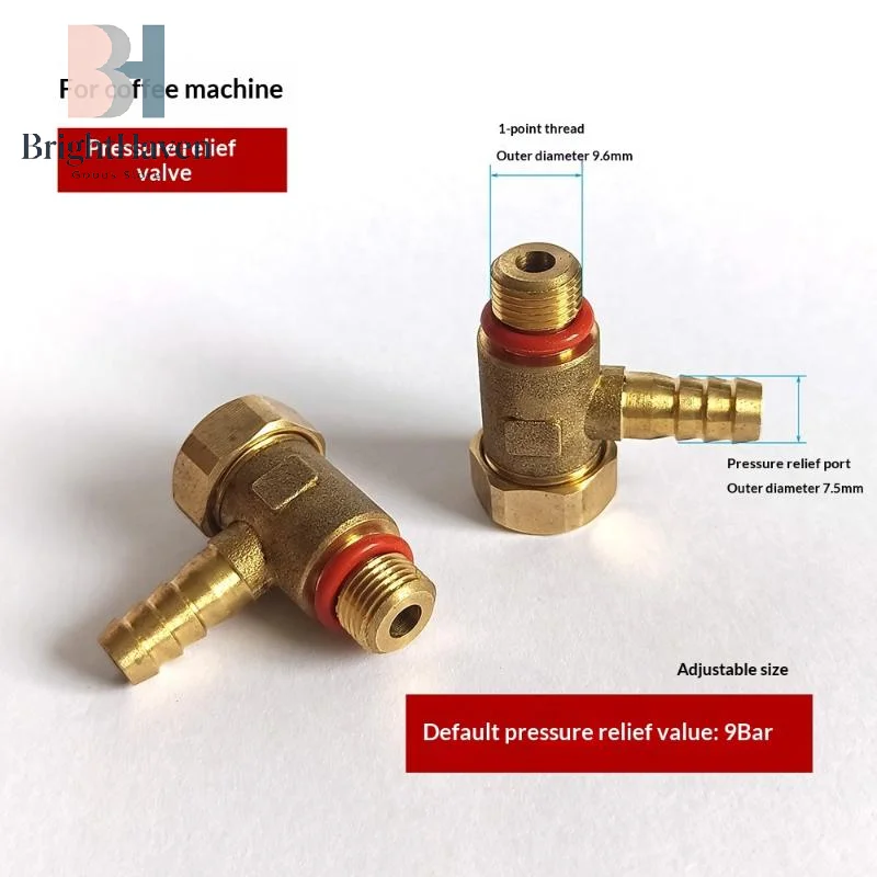 Kit de Válvula de Seguridad OPV para Cafetera, Válvula de Seguridad Pequeña para Generador de Vapor G1/8' 9Bar, Accesorios para Cafetera B.H.