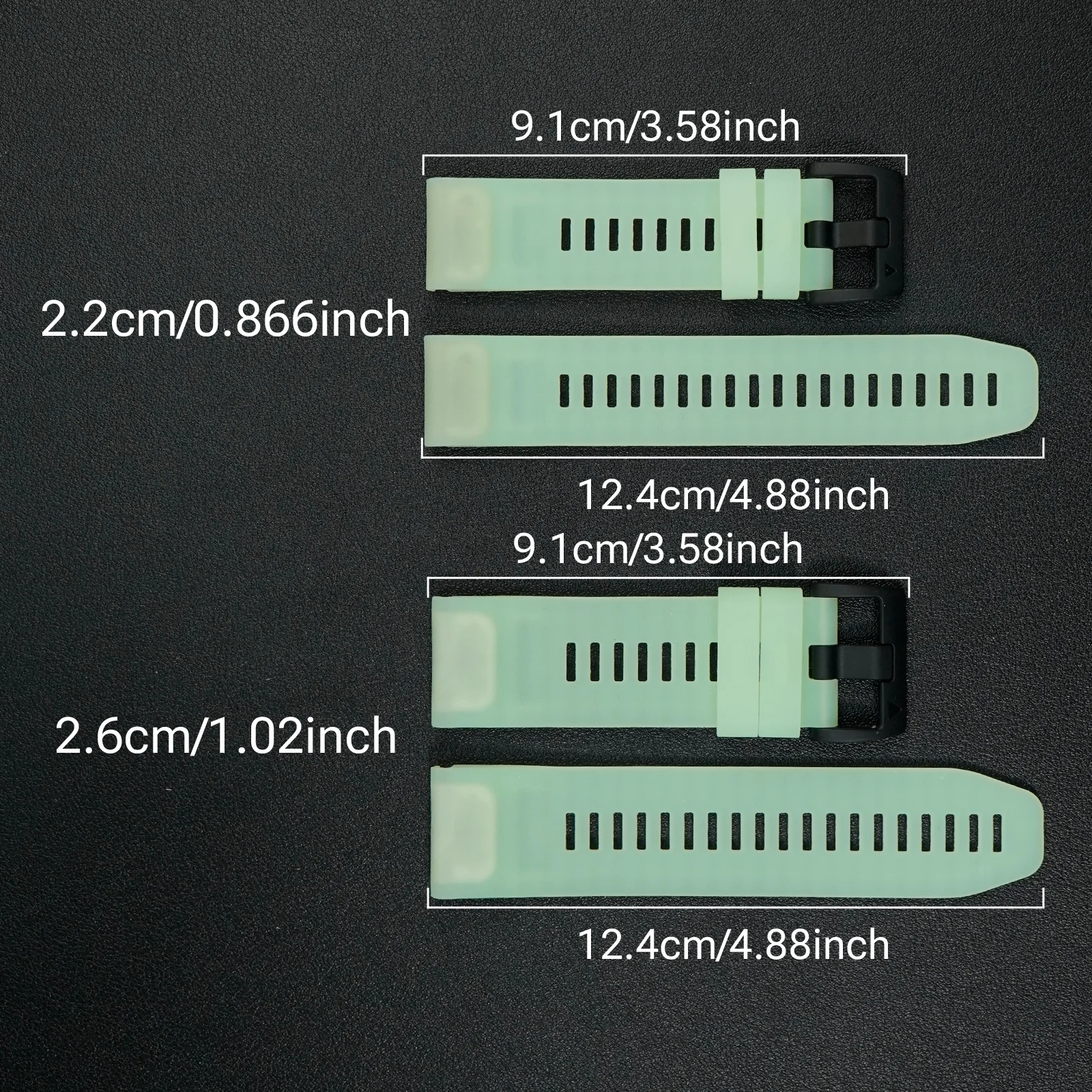 Fluorescent Silicone Strap QuickFit 22mm 26mm For Garmin Fenix 6 6X 7 7X 5 5X Plus Epix Pro Enduro 3 Forerunner 970 965 Fenix8