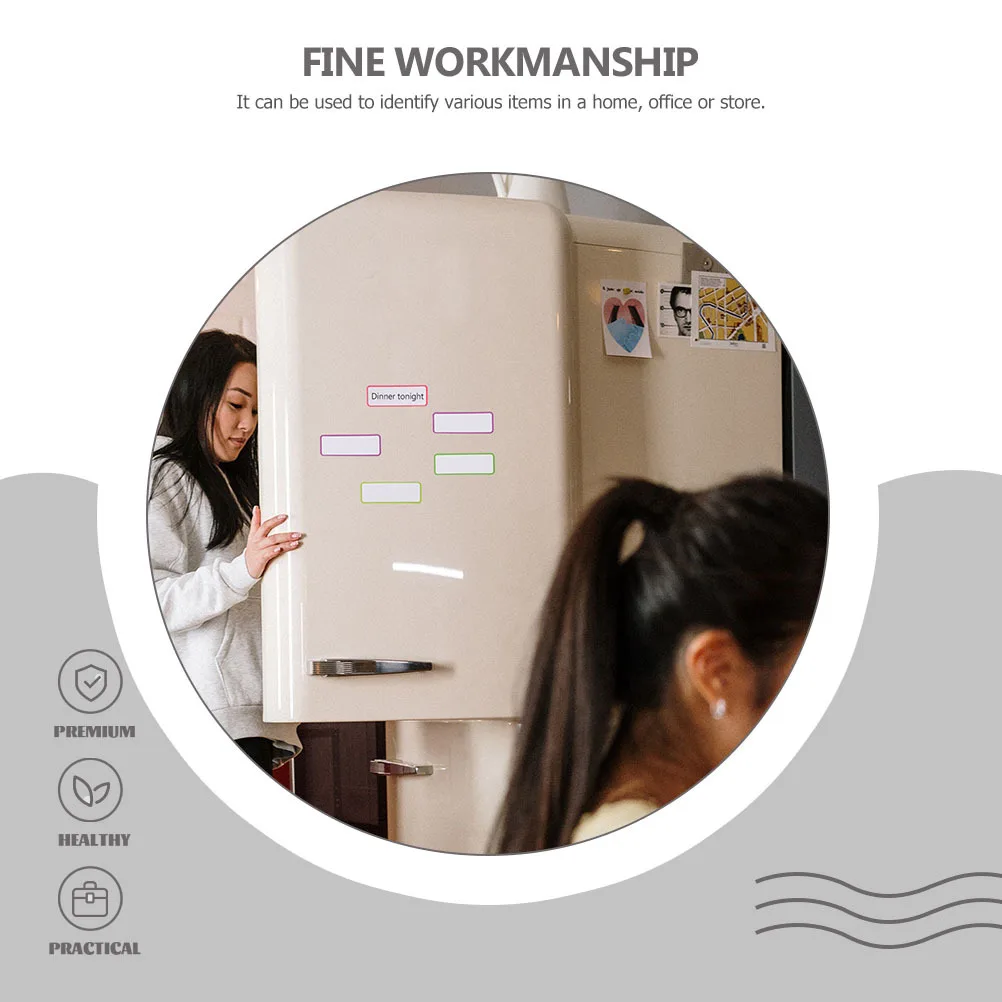 54Pcs Magnetic Labels Wipe Off Markers for Whiteboards Fridge Household Items Classification Fridge Magnet