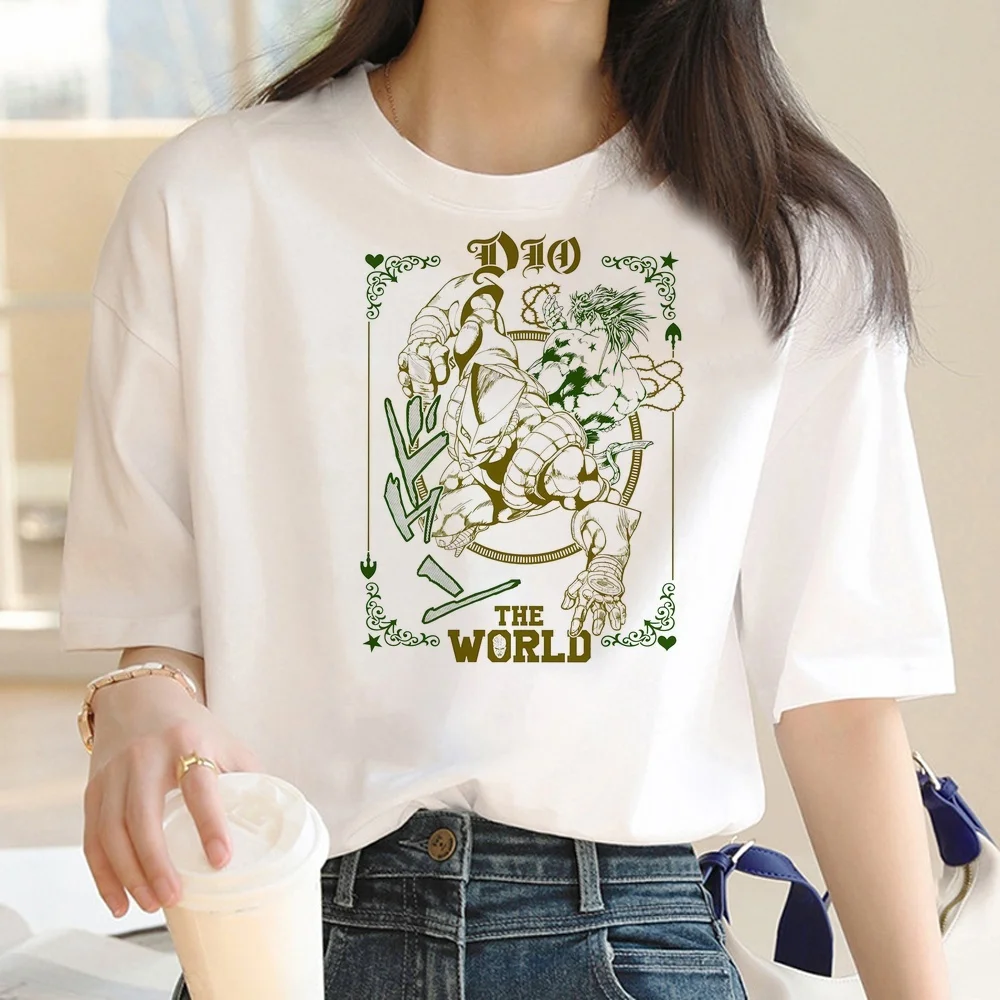 Jojo Bizarre Adventure t shirt girl cute baddie manga clearance sales japan top tees streetwear graphic baddie gyaru party