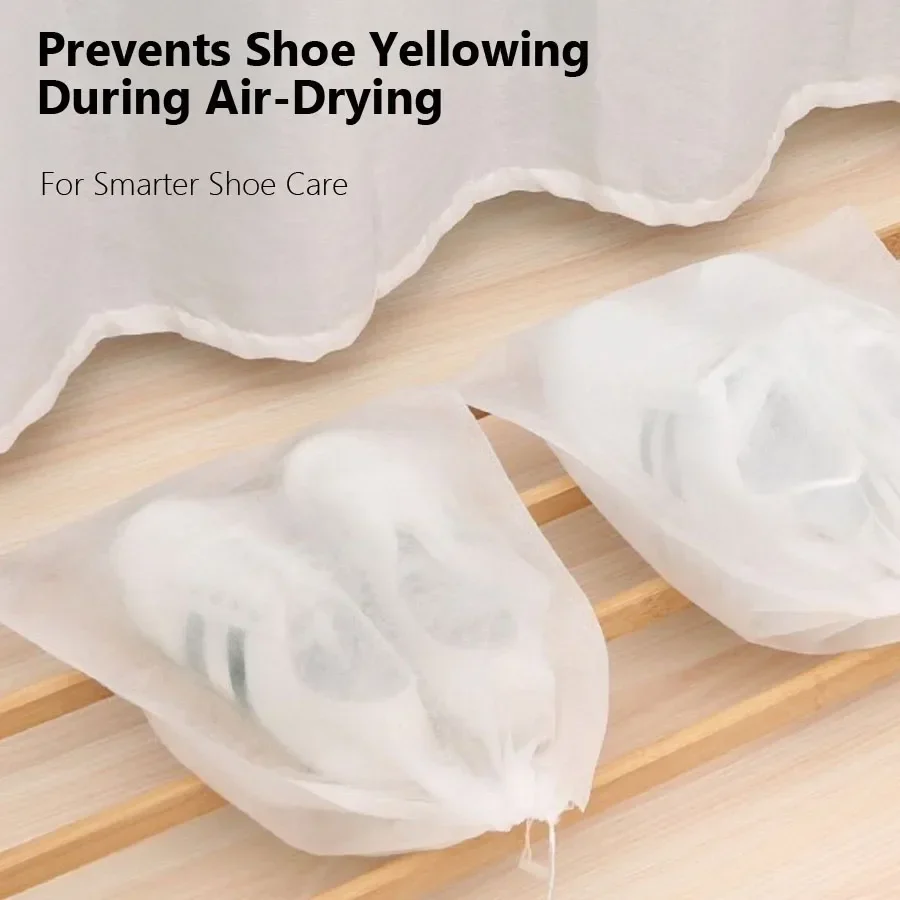 30Pcs Breathable Dust Covers Non-Woven Dustproof Drawstring Clear Storage Bag Travel Pouch Shoe Bags Drying Shoes Protect