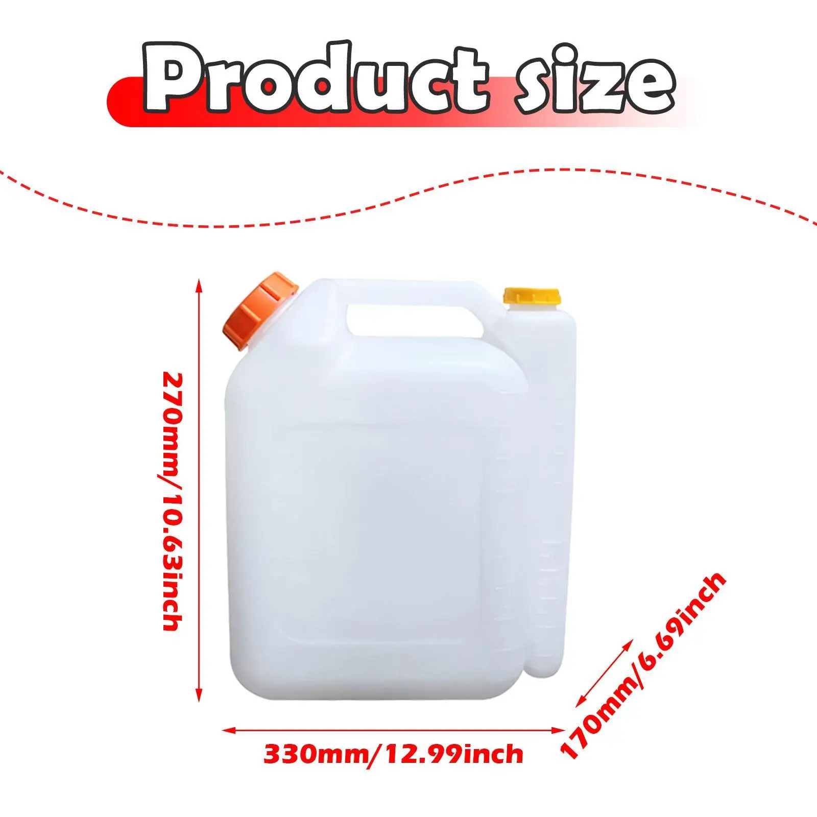 Botella mezcladora de aceite, recipiente grueso para motor de 2 tiempos, dispensador de medición de 10L, mezcla de combustible, contenedor de gasolina para cortacésped