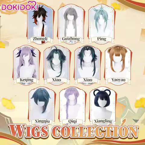 IN STOCK Zhongli KeQing Xiao Gui Zhong Pinger Yaoyao Xingqiu Xiangling Wig Cosplay Game Genshin Impact DokiDoki Cosplay Wig