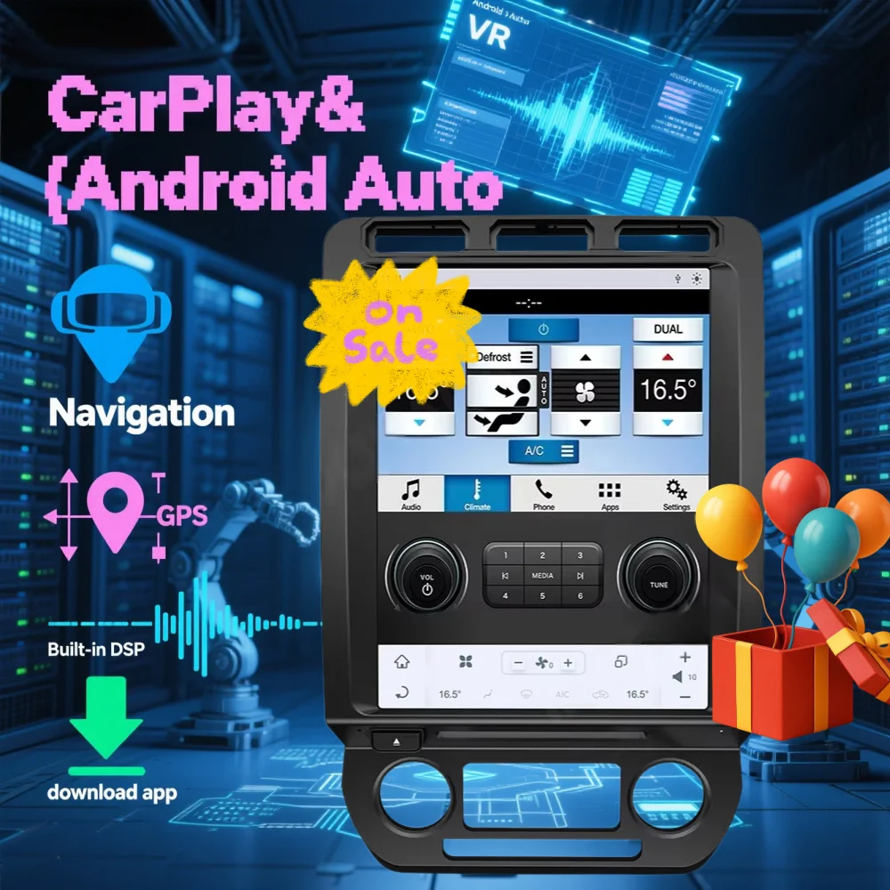 2025 جديد لفورد F150 2015-2019 مشغل وسائط متعددة سيارة لاسلكية CarPlay الملاحة CarPlay راديو السيارة ستيريو شاشة تعمل باللمس DSP #2
