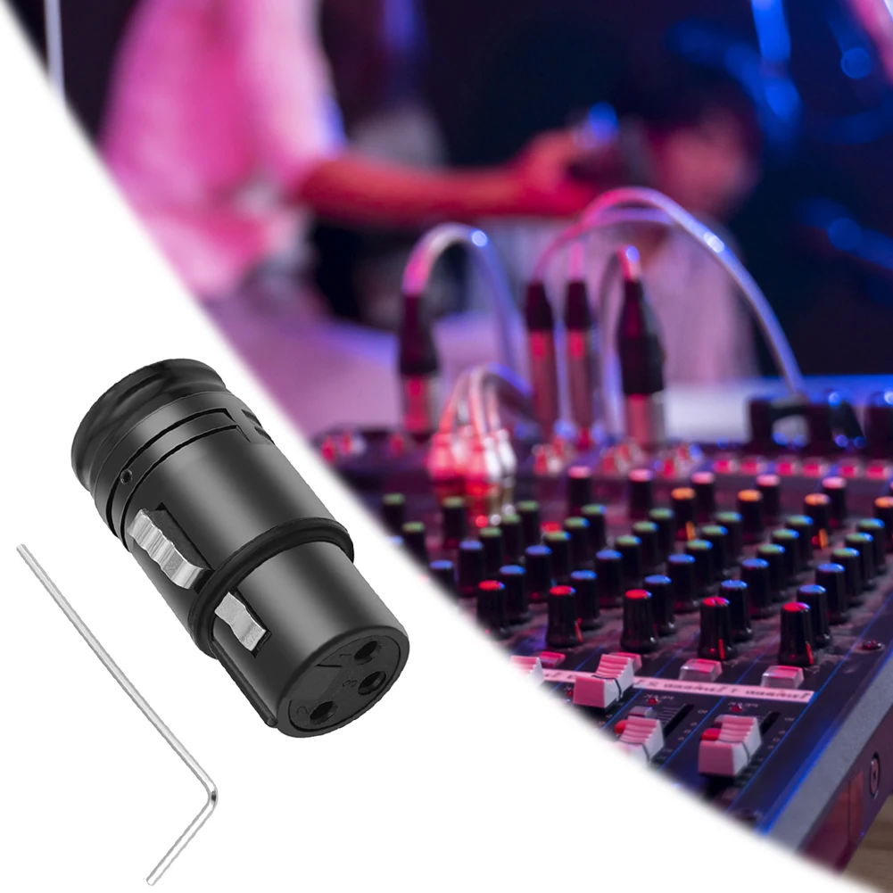 Male To Male/Female To Female XLR Microphone Audio Cables Connector 3 Pin Black Shell XLR Solder Connector 90 Degree Right Angle