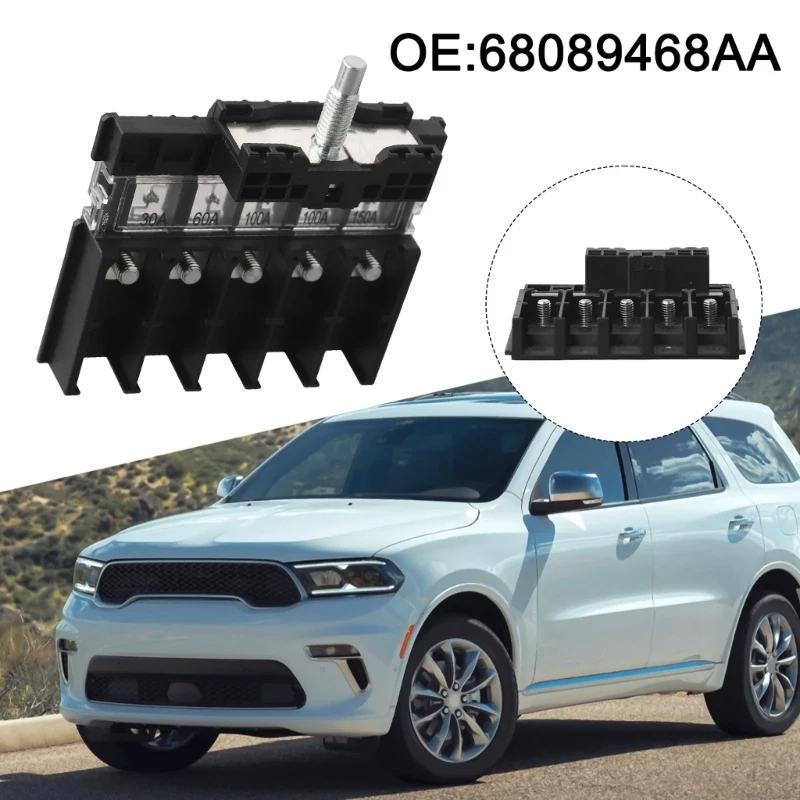 Plastic Metal Fuses Block for Select Model High Impact Resistant Construction Replace 956-601 68089468AA