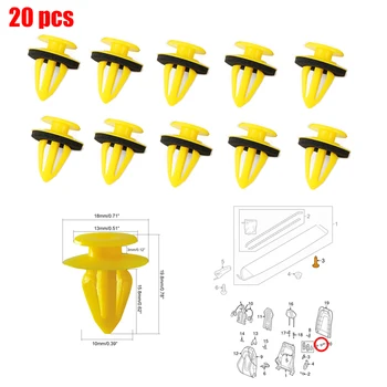 10/20 adet oto Fastener klipler araba plastik sabit klip için Opel Astra H G J K Insignia Opel Zafira Corsa Vectra C D Astra Astra