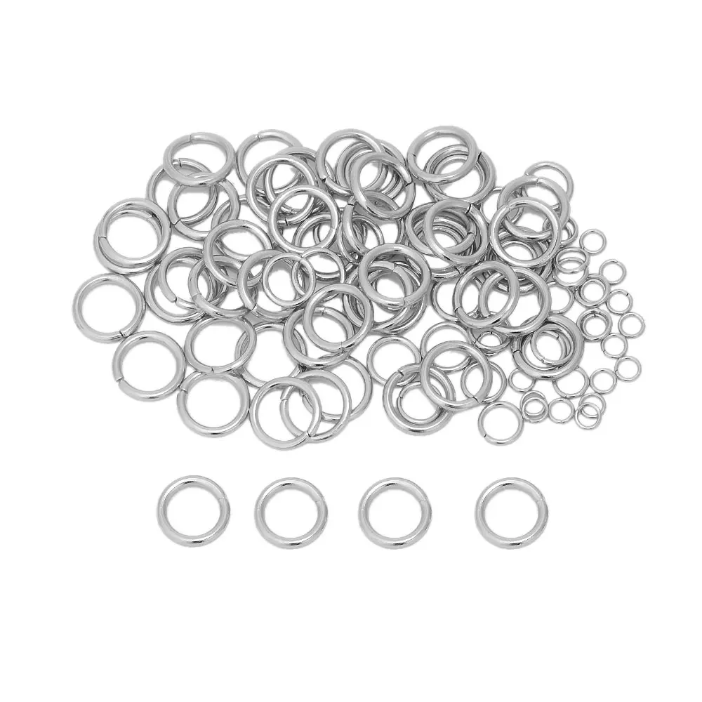 100-200pcs Gold Color Stainless Steel Open Jump Rings Necklaces Bracelets Connectors Split Rings Findings for DIY Jewelry Making