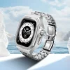 스테인레스 스틸 스트랩 + 케이스 IWatch 시리즈 49mm 액세서리 용 Apple Watch Ultra 2/Ultra 49MM 용 고급 수정 모드 키트 5