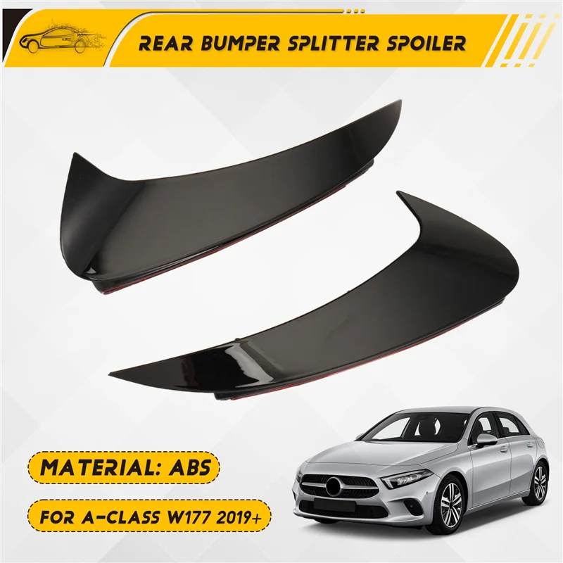 مانع صدمات خلفي للسيارة الفاصل سبويلر غطاء الكسوة ل A-Class W177 2019 + مصباح الضباب الخلفي سبويلر اكسسوارات لصق نمط
