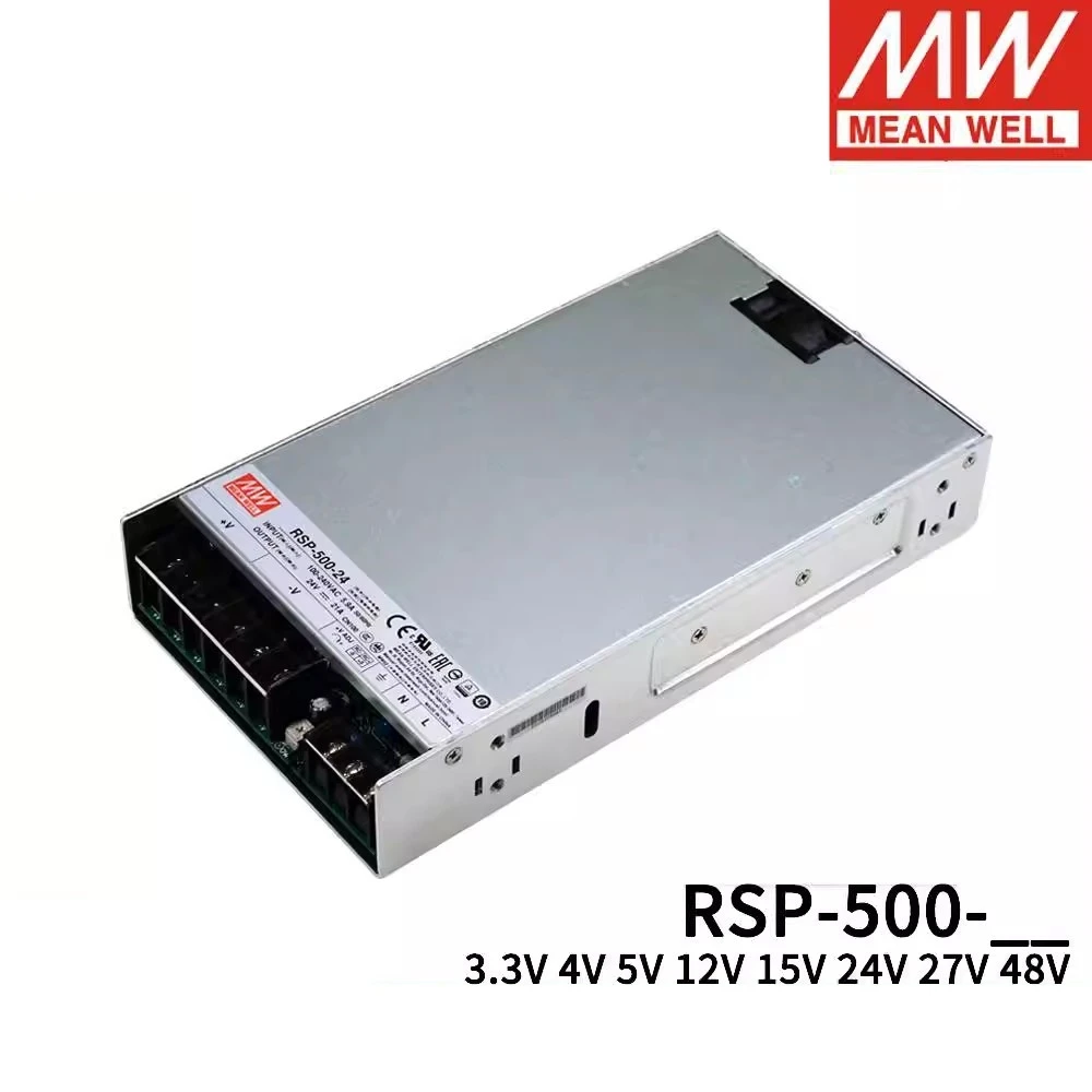 RSP-75/100/150/200/320/500W Taiwan Meanwell -3.3/4/5/7.5/12/13.5/15/24/27/36/48V Single Output with PFC Function Power Supply