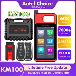 Autel KM100 KM100X Key Fob Programmer Universal Smart Key Generator Remote Immobilizer Tool Free Lifetime Update PK IM508/ IM608