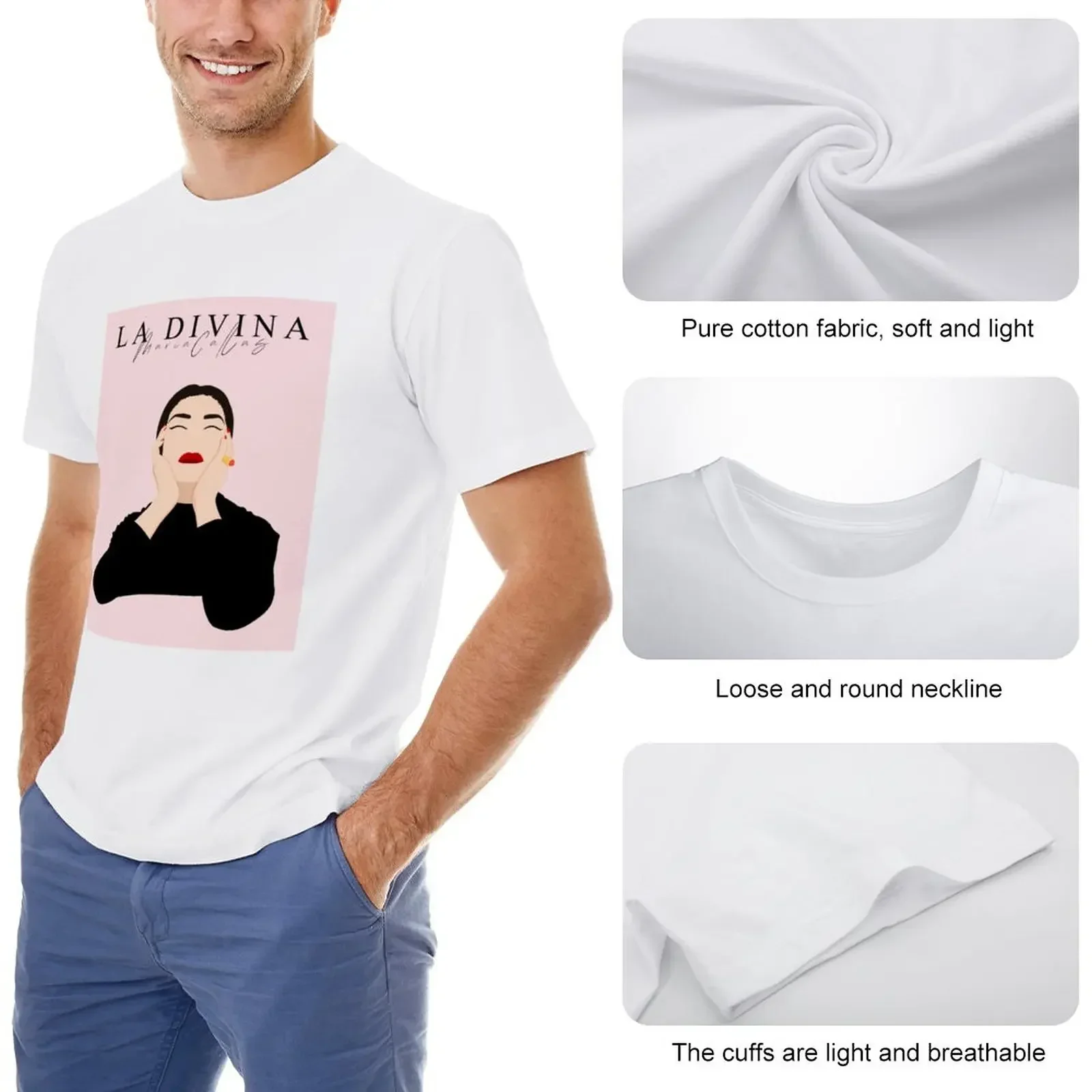 La Divina- Maria Callas T-Shirt Aesthetic clothing summer clothes t shirts for men