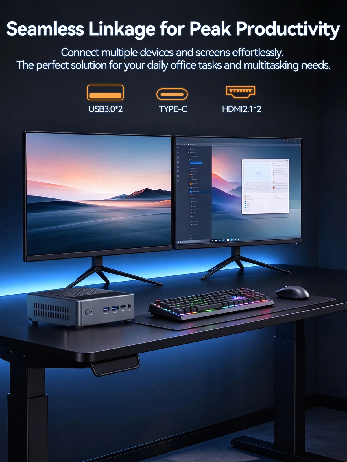 SZBOX AMD Ryzen 7 3700U 5 3500U 5 3450U 3 3250U Mini PC with Display DDR4 M.2 SSD Dual HDMI USB Type-C LAN Office Home Computer