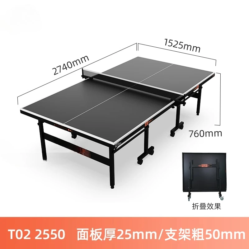 Ping Pong Table Household Foldable Mobile Indoor Standard Size Household Ping Pong Table Black