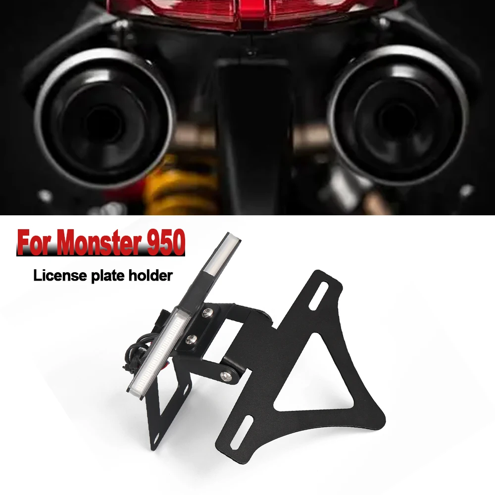 For Ducati Monster 950 Monster950 2021-2022 License Plate Holder Motorcycle Tail Tidy Fender Eliminator Turn Signal Light