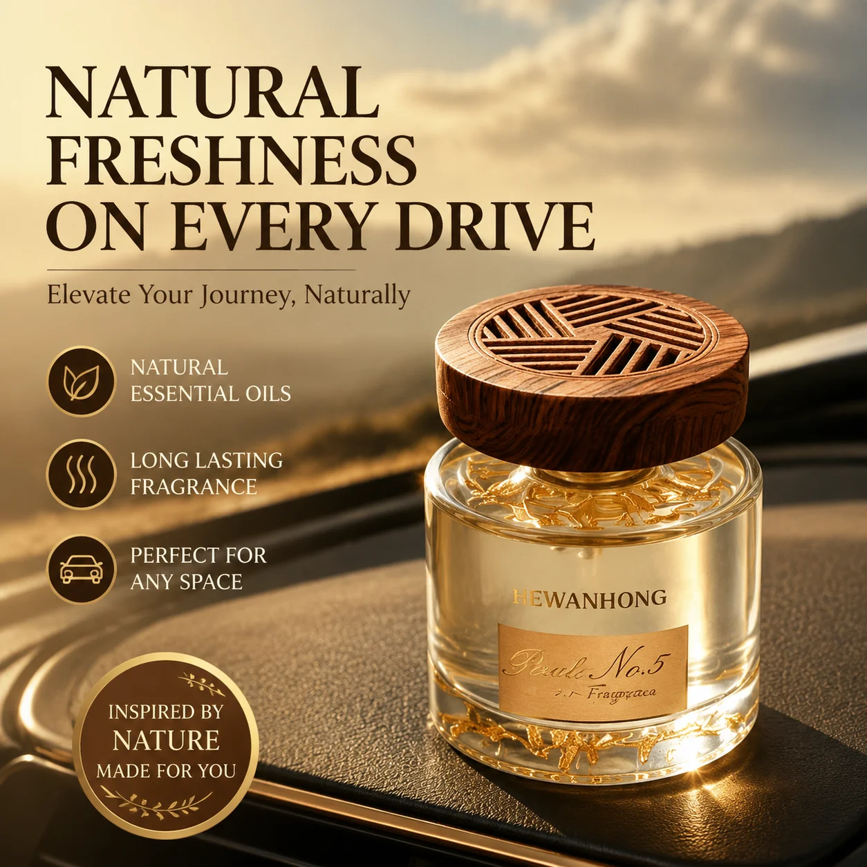 Sightseeing car fragrance, light luxury seat style decoration, lasting fragrance, perfume, purifying air, indoor fragrance