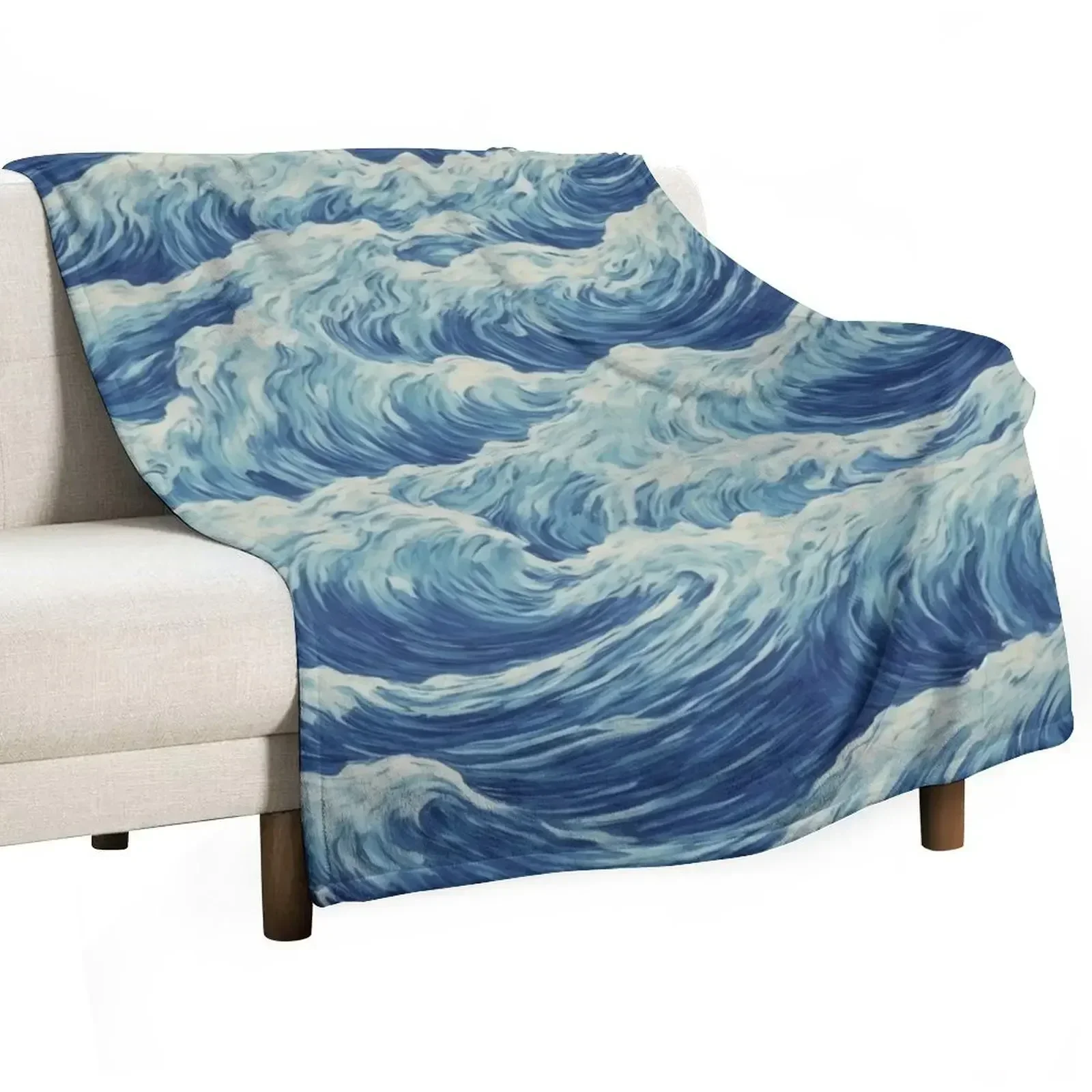 

Sea Waves Throw Blanket Giant Sofa Tourist Hairys Blankets